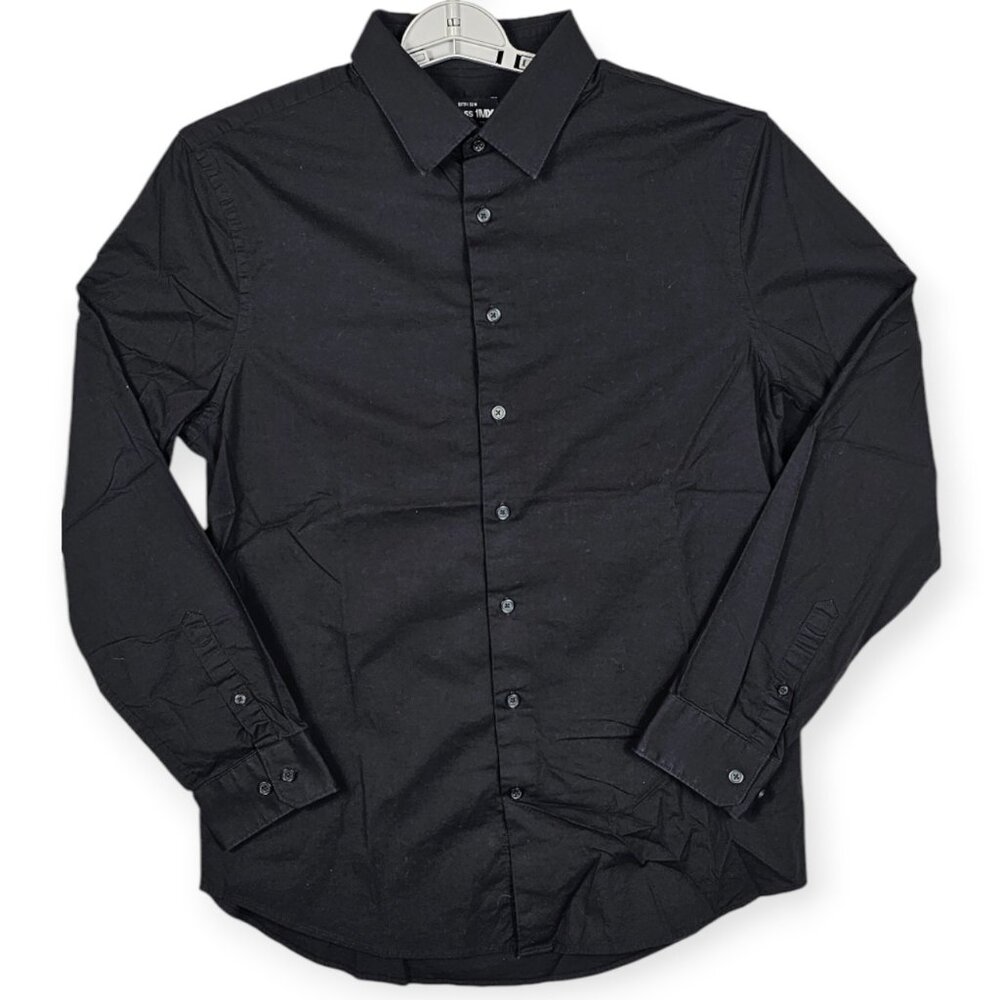 EXPRESS Extra Slim Fit Dress Shirt - Men's Medium - Black